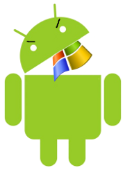 androideatingmicrosoftflagforlunch